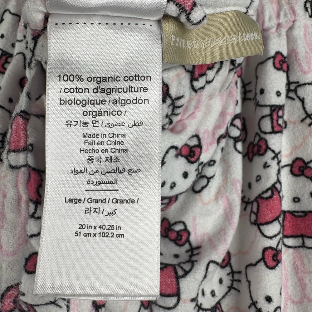 Hello Kitty Organic Flannel Pajama Set Pottery Barn Teen - Picture 14 of 16